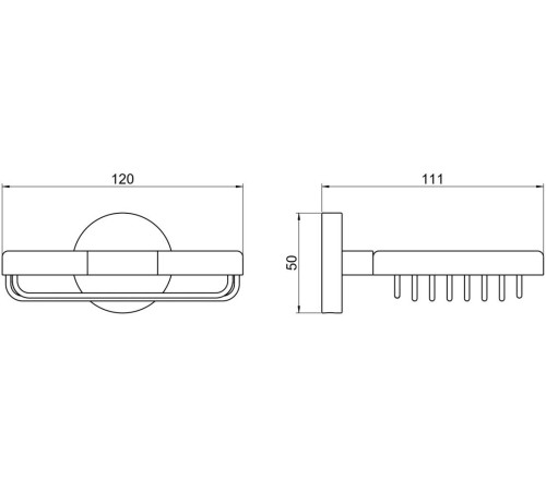 Мыльница-решетка Aquanet БЕТТА хром AQ4633CR