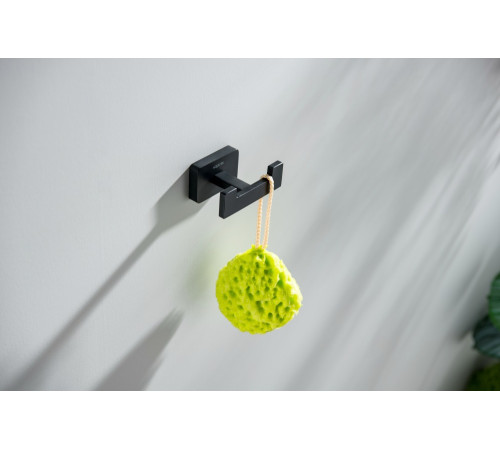 Крючок для полотенец двойной Aquanet Либра матовый черный AQ4302MB