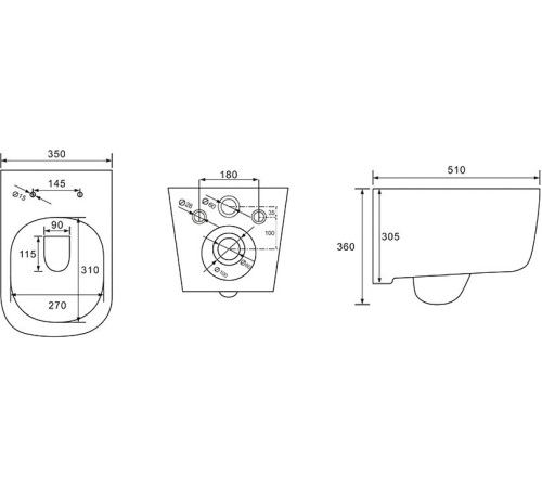 Комплект инсталляции с унитазом AQUATEK ДИВА-019 4в1 (рама INS-0000012, клавиша KDI-0000019, унитаз AQ2012-00) ДИВА-019 4в1