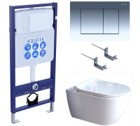 Комплект инсталляции 4 в 1 Aquatek Поларис (рама Standard, унитаз AQ0700-01, сиденье soft-close, панель KDI-0000010) ПОЛАРИС-01-010