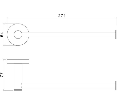 Полотенцедержатель Aquanet Europa матовый черный AQ4119MB