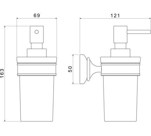 Дозатор для жидкого мыла Aquatek Классик матовый черный AQ4505MB