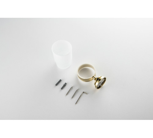 Стакан с держателем Aquatek Классик полированное золото AQ4504PG