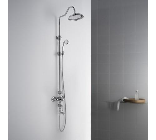Душевая система Aquanet Классик AQ2543CR термостатическая с изливом 220 мм хром AQ2543CR