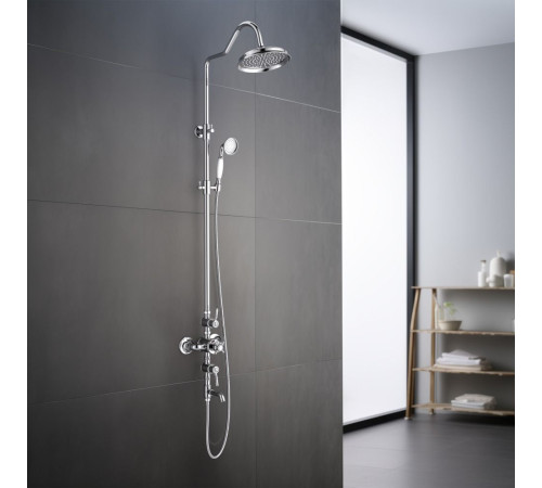 Душевая система Aquanet Классик AQ2543CR термостатическая с изливом 220 мм хром AQ2543CR