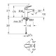 Смеситель для раковины GROHE Euroeco M-Size с донным клапаном хром 24267001