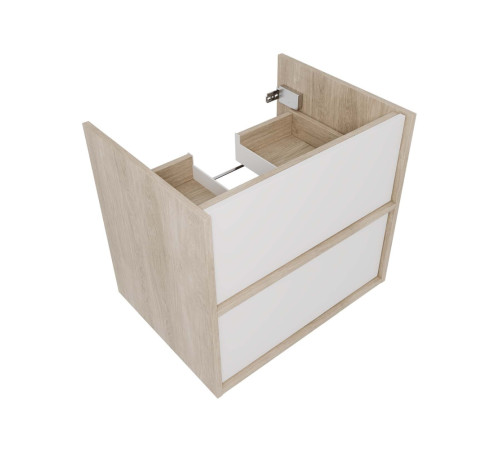 Комплект мебели Aquatek ЛИБРА 60 тумба с раковиной AQ0460-00 2 ящика белый матовый/дуб давос AQ66060-DO-MW