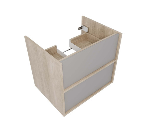 Комплект мебели Aquatek ЛИБРА 60 тумба с раковиной AQ0460-00 2 ящика серый туман/дуб давос AQ66060-DO-LG