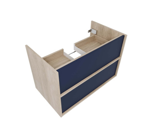 Комплект мебели для ванной AQUATON Либра 80 см тумба с раковиной AQ0480-00 серый матовый/дуб давос AQ66080-DO-MG