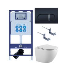 Комплект инсталляции 4 в 1 AQUATEK Европа с унитазом AQ1901-00 и клавишей KDI-0000045 SET AQUATEK ЕВРОПА-045 4в1