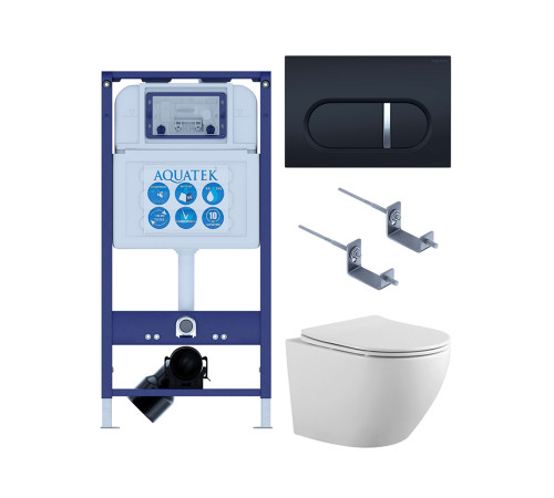 Комплект инсталляции 4 в 1 AQUATEK Европа с унитазом AQ1901-00 и клавишей KDI-0000045 SET AQUATEK ЕВРОПА-045 4в1