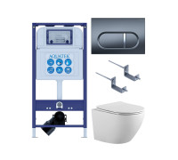 Комплект инсталляции 4 в 1 AQUATEK Европа с унитазом AQ1901-00 и клавишей KDI-0000050 SET AQUATEK ЕВРОПА-050 4в1