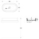 Раковина накладная Alice Ceramica Spy Oval 65x36x12 см белый глянцевый 34240101