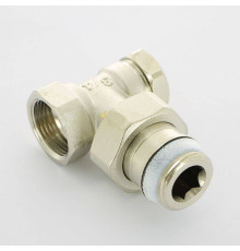 Вентиль обратный угловой Simplex 3/4 НВ никелированный с разъемным соединением F10383