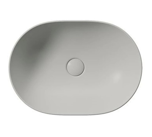 Раковина-чаша накладная GSI Pura 500x350 мм овальная без отверстия Cenere Matte 886017