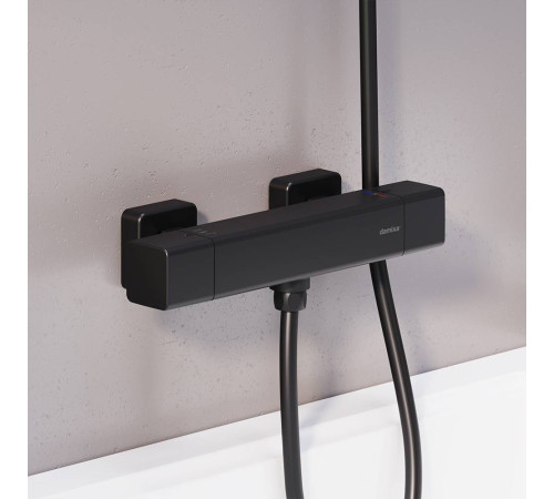 Смеситель для душа AM.PM Gala с термостатом черный матовый F536000300