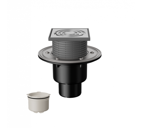 Трап с нержавеющей решеткой Fachmann T 310.1 SDsP вертикальный выпуск 04.056