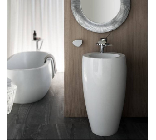 Раковина пристенная Laufen Il Bagno Alessi One 52х53х85 см 1 отверстие LLC белый 8.1197.1.400.104.1