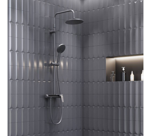 Душевая система AM.PM Jupiter черная матовая 977780300