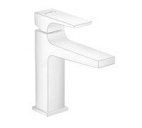 Смеситель для раковины Hansgrohe Metropol 117 мм клапан Push-Open белый матовый 32507700