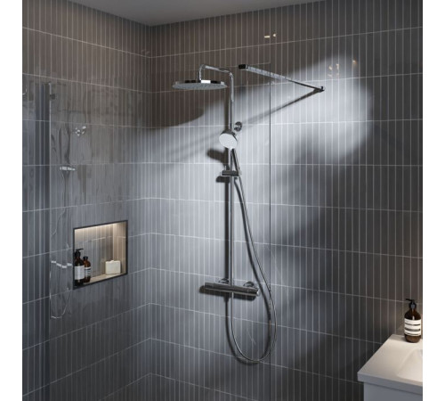 Душевая система Ideal Standard Ceratherm T25 с термостатом и верхним душем 250 мм хром A8520AA