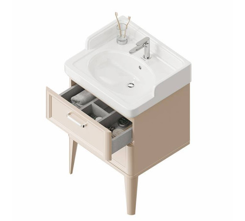 Тумба подвесная Kerama Marazzi Pompei 60 см 2 ящика камео бежевый глянцевый PO.N.60.2\CAM