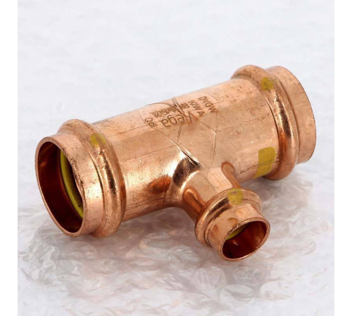 Тройник пресс медный Viega Profipress G 28x15x28 мм 346058