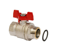 Кран шаровой Oventrop 3/4 x 1 ВН PN 10 с плоским уплотнением 1406383