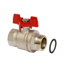 Кран шаровой Oventrop 3/4 x 1 ВН PN 10 с плоским уплотнением 1406383