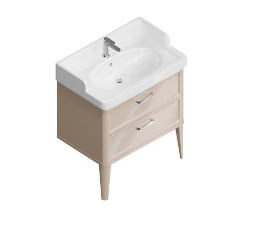 Тумба подвесная Kerama Marazzi Pompei 80 см 2 ящика камео бежевый глянцевый PO.N.80.2\CAM