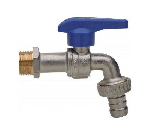 Затвор дисковый Rubinetterie Bresciane Eurofly 3/4 НР с патрубком для шланга 60070005