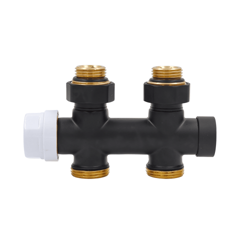 Узел нижнего подключения Primoclima Thermolink термостатический прямой 1/2 x 3/4 Черный PC720SW