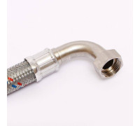 Гибкая подводка антивибрационная Uni-Fitt НВ 1 угловая 60 см DN 25 оцинкованная сталь 505S4406