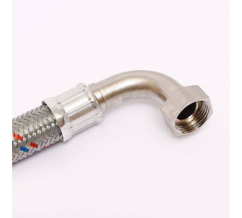 Гибкая подводка антивибрационная Uni-Fitt НВ 1 угловая 60 см DN 25 оцинкованная сталь 505S4406