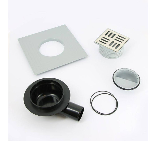 Трап для душа Alca 105х105 мм боковой выпуск 50 мм сухой затвор APV26C