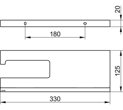 Держатель для туалетной бумаги с полкой KEUCO Edition 90 Хром/Дымчатое стекло 19173 018000