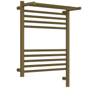 Полотенцесушитель электрический Сунержа Богема 3.1 с полкой 500х600 мм правый состаренная бронза браш 05-6007-6050