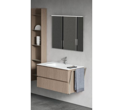 Тумба подвесная для раковины BMT Galaxy 700х500х486 мм 2 ящика Nespola/Metallic Titanium 937 106 HEF 01 294