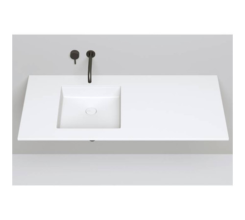 Раковина встраиваемая снизу Salini Marea 42х42х13 см S-Stone белый матовый 1802207M