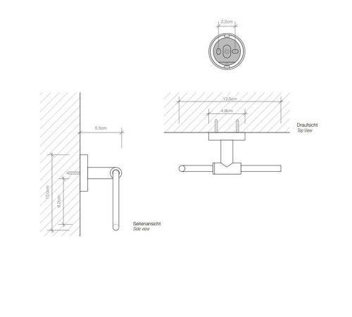 Держатель туалетной бумаги Decor Walther Basic TPH3 черный матовый 0530160