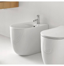 Биде напольное Kerasan Nolita 55х35 см с 1 отверстием и креплениями WB5N белый 532001