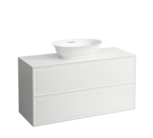 Тумба с раковиной Laufen The New Classic 117.5х45.5х60 см 2 ящика подвесная белый глянец 8.1285.2.000.112.1 / 4.0602.2.085.631.1