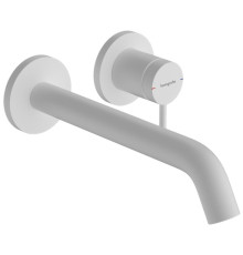 Смеситель для раковины Hansgrohe Tecturis S 225 мм настенный на 2 отверстия внешняя часть белый матовый 73351700