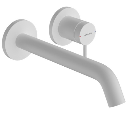 Смеситель для раковины Hansgrohe Tecturis S 225 мм настенный на 2 отверстия внешняя часть белый матовый 73351700