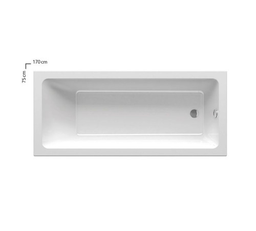 Ванна акриловая Ravak 10° 170х75 см белая CA71000000