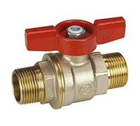 Кран шаровой Giacomini DADO 3/4 Н-Н компактный бабочка никелированный R913X024