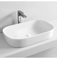 Раковина накладная Artceram Ghost 65х42 см без отверстия белая GHL002 01 00