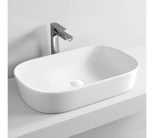 Раковина накладная Artceram Ghost 65х42 см без отверстия белая GHL002 01 00