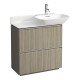 Тумба под раковину напольная Laufen INO 77x35x78 см 2 ящика светлый вяз 4.0300.2.110.262.1/8.1330.1.000.104.1