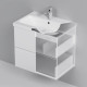 Тумба под раковину подвесная AM.PM Gem 60 см 2 ящика белый глянец M90FHX06022WG